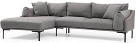 Kampinė sofa Hanah Home Leo, pilka, kairinė, 150 x 255 x 65 cm