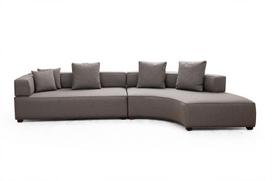 Kampinė sofa Hanah Home Gondol 1, pilka, 105 x 180 x 70 cm