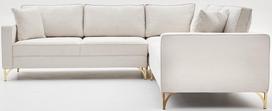 Pirkti Kampinė sofa Hanah Home Berlin, aukso/kreminė, 258 x 258 x 83 cm - Photo 4