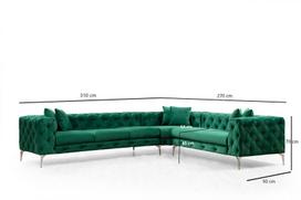 Pirkti Kampinė sofa Hanah Home Como, žalia, kairinė, 270 x 310 x 70 cm - Photo 8