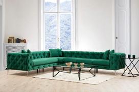 Pirkti Kampinė sofa Hanah Home Como, žalia, dešininė, 270 x 310 x 70 cm - Photo 2