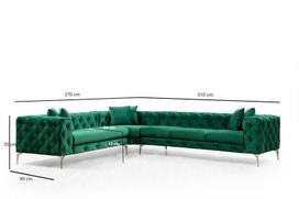 Pirkti Kampinė sofa Hanah Home Como, žalia, dešininė, 270 x 310 x 70 cm - Photo 8