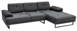 Kampinė sofa Hanah Home Mustang, antracito, dešininė, 174 x 314 x 83 cm