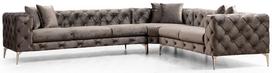 Kampinė sofa Hanah Home Como, antracito, kairinė, 310 x 90 x 73 cm