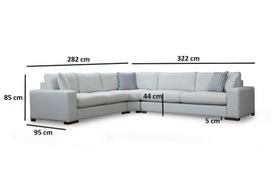 Pirkti Kampinė sofa Hanah Home Loop 20, smėlio, 282 x 322 x 85 cm - Photo 5