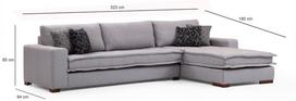 Pirkti Kampinė sofa Hanah Home Lena 560ARE1180, šviesiai pilka, dešininė, 190 x 323 x 85 cm - Photo 7
