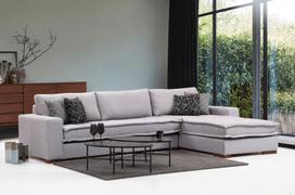 Pirkti Kampinė sofa Hanah Home Lena 560ARE1180, šviesiai pilka, dešininė, 190 x 323 x 85 cm - Photo 8