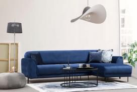 melyna sofa lova - Kampinė sofa Hanah Home Image 560ARE1141, tamsiai mėlyna, dešininė, 169 x 287 x 85 cm - 8 nuotrauka
