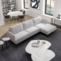 Pirkti Kampinė sofa Hanah Home Pearl 291NDS1904, šviesiai pilka, dešininė, 150 x 294 x 82 cm - Photo 6