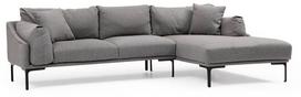Kampinė sofa Hanah Home Leo 560ARE1172, šviesiai pilka, dešininė, 150 x 255 x 65 cm