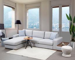 Pirkti Kampinė sofa Hanah Home Loop 14, pilka/šviesiai pilka, kairinė, 332 x 194 x 85 cm - Photo 3