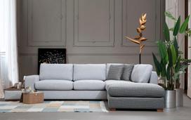 Pirkti Kampinė sofa Hanah Home Loop 4, pilka/šviesiai pilka, dešininė, 308 x 246 x 85 cm - Photo 5
