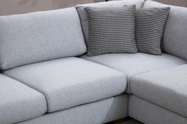 Pirkti Kampinė sofa Hanah Home Loop 4, pilka/šviesiai pilka, dešininė, 308 x 246 x 85 cm - Photo 6