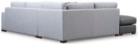 kampines sofos - Kampinė sofa Hanah Home Loop 1, pilka/šviesiai pilka, kairinė, 266 x 95 x 85 cm - 2 nuotrauka