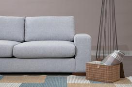 kampines sofos - Kampinė sofa Hanah Home Loop 1, pilka/šviesiai pilka, kairinė, 266 x 95 x 85 cm - 8 nuotrauka