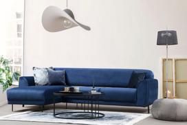 melyna sofa lova - Kampinė sofa Hanah Home Image Chl-3R, tamsiai mėlyna, kairinė, 287 x 169 x 85 cm - 6 nuotrauka