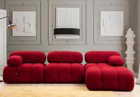 Kampinė sofa Hanah Home Bubble L1-O1-1R -PUF, raudona, universalus, 190 x 288 x 75 cm