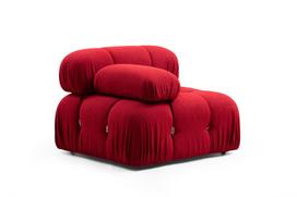 sofa senukai - Kampinė sofa Hanah Home Bubble L1-O1-1R -PUF, raudona, universalus, 190 x 288 x 75 cm - 5 nuotrauka