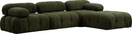 Kampinė sofa Hanah Home Bubble L1-O1-1R-PUF, žalia, dešininė, 190 x 288 x 75 cm