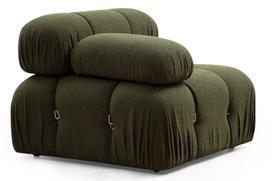 pufas zalia - Kampinė sofa Hanah Home Bubble L1-O1-1R-PUF, žalia, dešininė, 190 x 288 x 75 cm - 5 nuotrauka