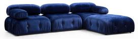 Kampinė sofa Hanah Home Bubble L1-O1-1R-PUF, mėlyna, dešininė, 190 x 288 x 75 cm
