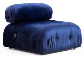 minkstas pufas - Kampinė sofa Hanah Home Bubble L1-O1-1R-PUF, mėlyna, dešininė, 190 x 288 x 75 cm - 3 nuotrauka