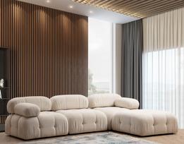 Pirkti Kampinė sofa Hanah Home Bubble L1-O1-1R-PUF, kreminė, dešininė, 190 x 288 x 75 cm - Photo 8