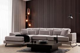 Pirkti Kampinė sofa Hanah Home Frido 560ARE1222, šviesiai pilka, kairinė, 190 x 308 x 92 cm - Photo 4
