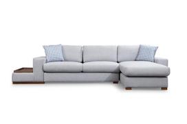 Kampinė sofa Hanah Home Loop 15, šviesiai pilka, dešininė, 194 x 332 x 85 cm