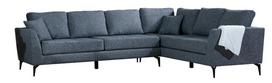 Kampinė sofa Hanah Home Tempo, tamsiai pilka, dešininė, 300 x 230 x 90 cm