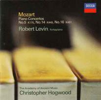 CD Mozart & Robert Levin & The Academy Of Ancient Music & Christopher Hogwood - Piano Concertos No.5 K175, No.14 K449, No.16 K451
