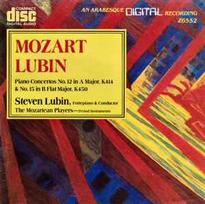 CD Mozart*, Steven Lubin, The Mozartean Players - Piano Concertos No. 12 In A Major, K414 & No. 15 In B Flat Major, K450