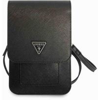rankine telefonui - Guess "PU Saffiano Triangle Logo Phone Bag" Black - 1 nuotrauka