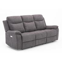 Home4you Milo 3 Seat Recliner Sofa Grey