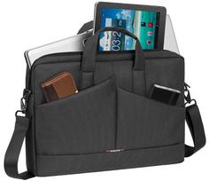laptop case 15 - Rivacase Tivoli Diagonal Plus Laptop Bag 15.6'' Grey - 4 nuotrauka