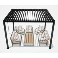 Pavėsinė-pergola MIRADOR, 3x4 m, tamsiai pilka
