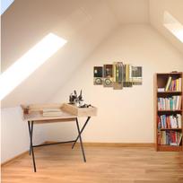 darbo azuolo stalas - Kalune Design Studijų stalas Roma - 4 nuotrauka