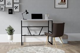 baltas stalas darbui - Kalune Design Studijų stalas Monea - Baltas - 3 nuotrauka