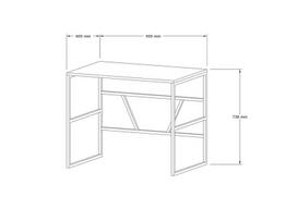 baltas stalas darbui - Kalune Design Studijų stalas Monea - Baltas - 5 nuotrauka