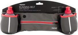 begimo rankine - Krepšys ant juosmens Avento Running Belt With 2 Bottles, rožinė/pilka, 0.38 l - 1 nuotrauka