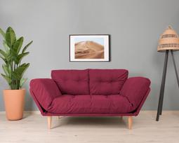 kalune design love - Kalune Design 3-sėdynė sofa-lova Nina Daybed - Dark Raudona GR105 - 6 nuotrauka