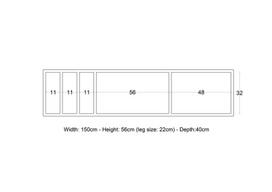 56 cm televizoriai - Kalune Design Televizoriaus staliukas Brukge - 7 nuotrauka