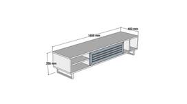 graikiniai riesutai - Kalune Design Televizoriaus staliukas Ištrinti - graikinis riešutas, antracitas - 4 nuotrauka
