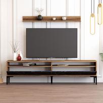 graikiniai riesutai - Kalune Design TV vienetas Stambulas - riešutmedžio, juodas marmuras - 4 nuotrauka
