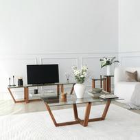 stovas televizoriaus - Kalune Design Televizoriaus staliukas Amalfi - graikinis riešutas - 8 nuotrauka