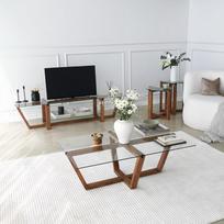 stovas televizoriaus - Kalune Design Televizoriaus staliukas Amalfi - graikinis riešutas - 9 nuotrauka