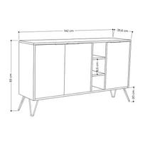 tv komoda - Kalune Design Konsolė Clara - tamsiai ruda, lagina - 4 nuotrauka