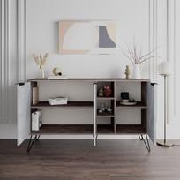 konsolis staliukas - Kalune Design Konsolė Clara - tamsiai ruda, Bendir - 2 nuotrauka