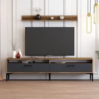 graikiniai riesutai - Kalune Design TV vienetas Stambulas - Walnut, antracitas - 2 nuotrauka