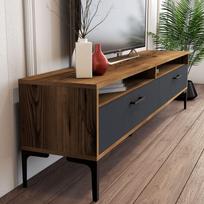 graikiniai riesutai - Kalune Design TV vienetas Stambulas - Walnut, antracitas - 5 nuotrauka